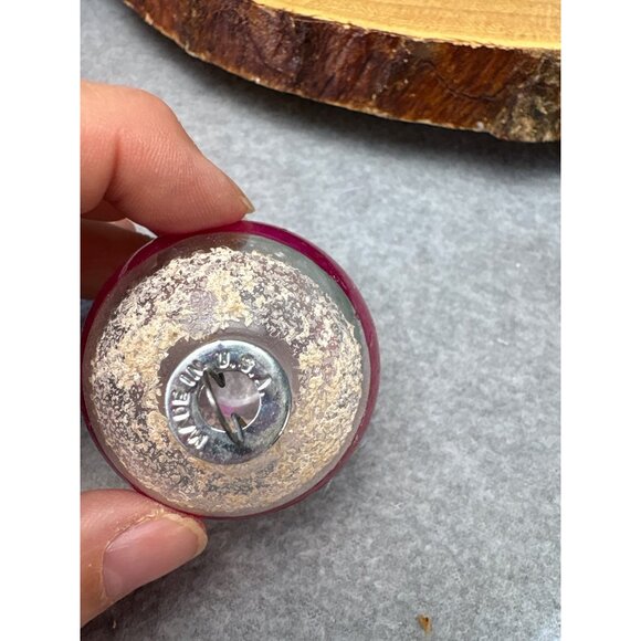 Vintage Glass Christmas Ornaments Set of 3 Hand-Painted Stripes Made in U.S.A. - Picture 5 of 13